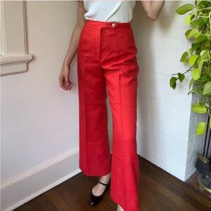Vintage Evan Picone Red Wide Leg Trousers - Makes Butt look foin